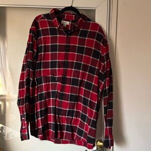 Croft & Barrow Red and Black plaid button down shirt